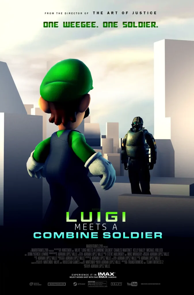 Luigi Meets A Combine Soldier - Theatrical Poster