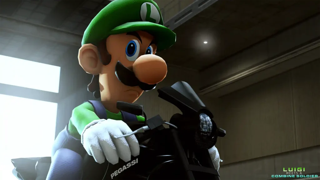 Luigi Meets A Combine Soldier